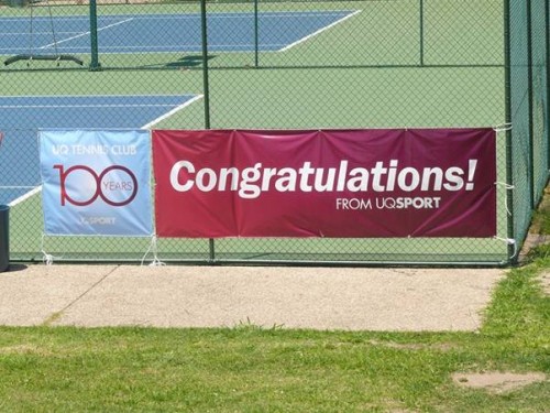 Centenary banner provided by UQ Sport
