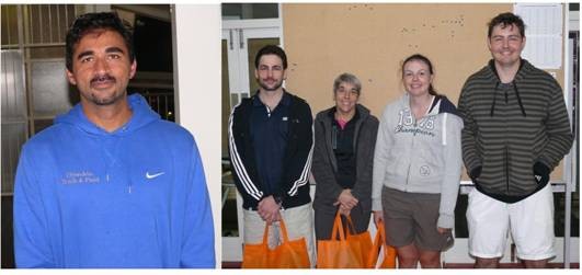 Winter Singles Winners (left to right): Rajeev Balakrishnan, Ryan Carson, Lucie 